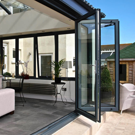 120x96 Aluminum Bifold Door – Oversized Tall Folding Door | Bright Fold