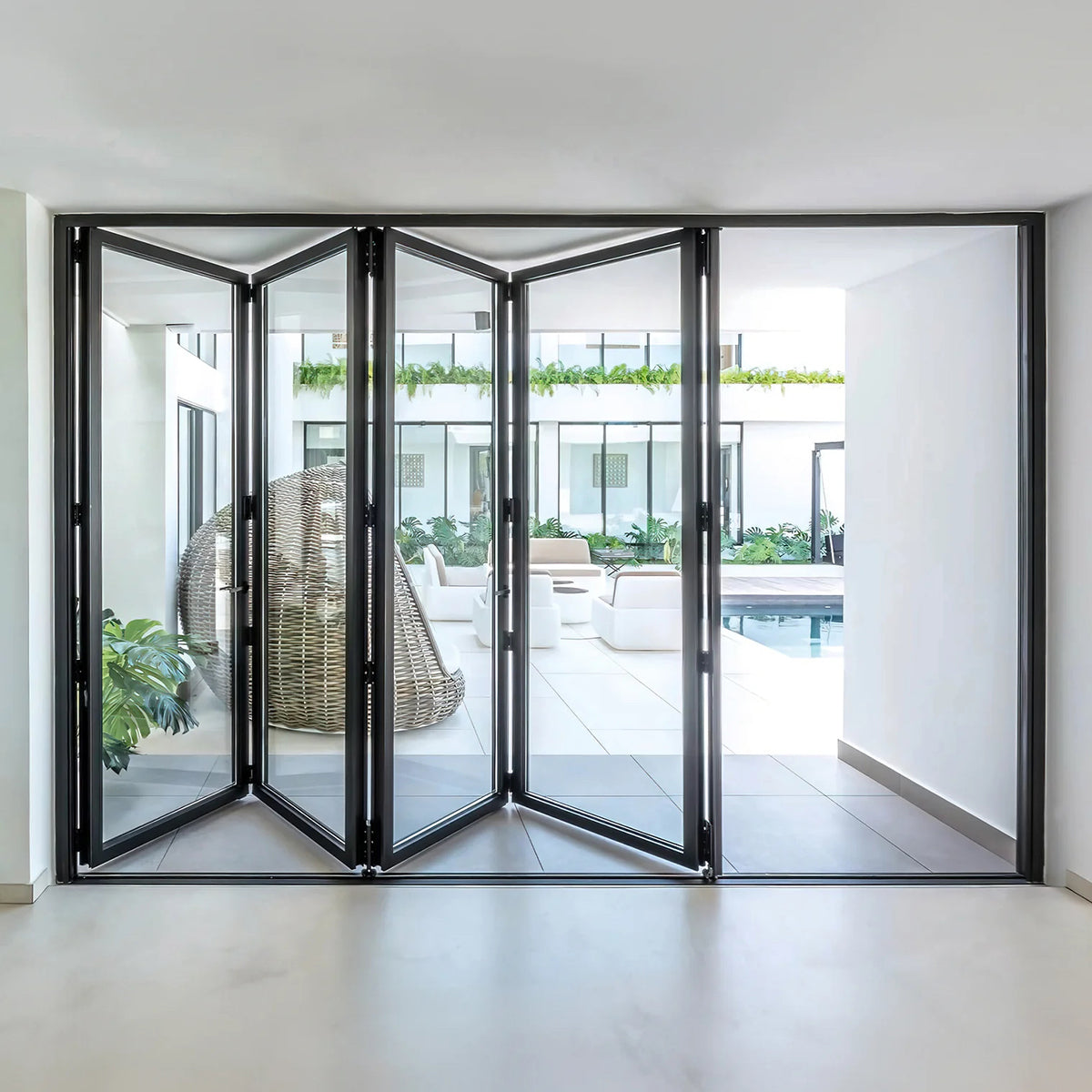 144x80 Aluminum Bifold Door – Extra-Wide Folding Design | Bright Fold