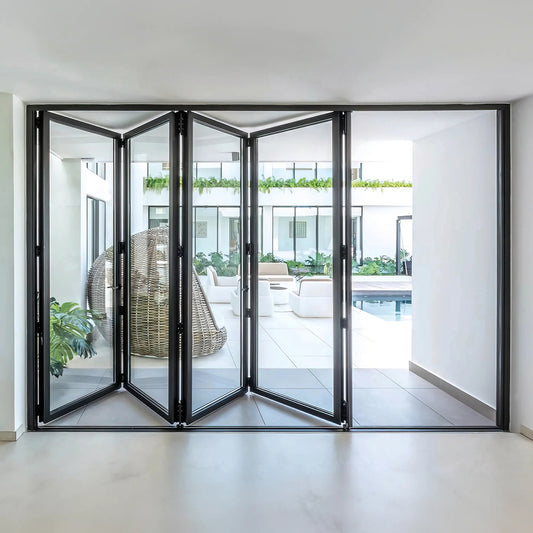 144x80 Aluminum Bifold Door – Extra-Wide Folding Design | Bright Fold