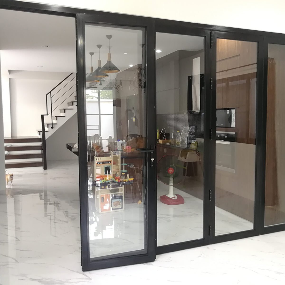 168x96 Aluminum Bifold Door – Oversized Tall Folding Door | Bright Fold