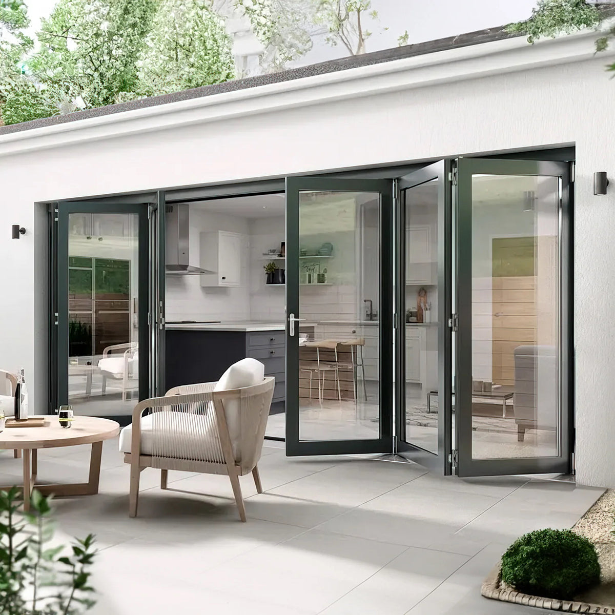 192x96 Aluminum Bifold Door – Oversized Tall Folding Door | Bright Fold