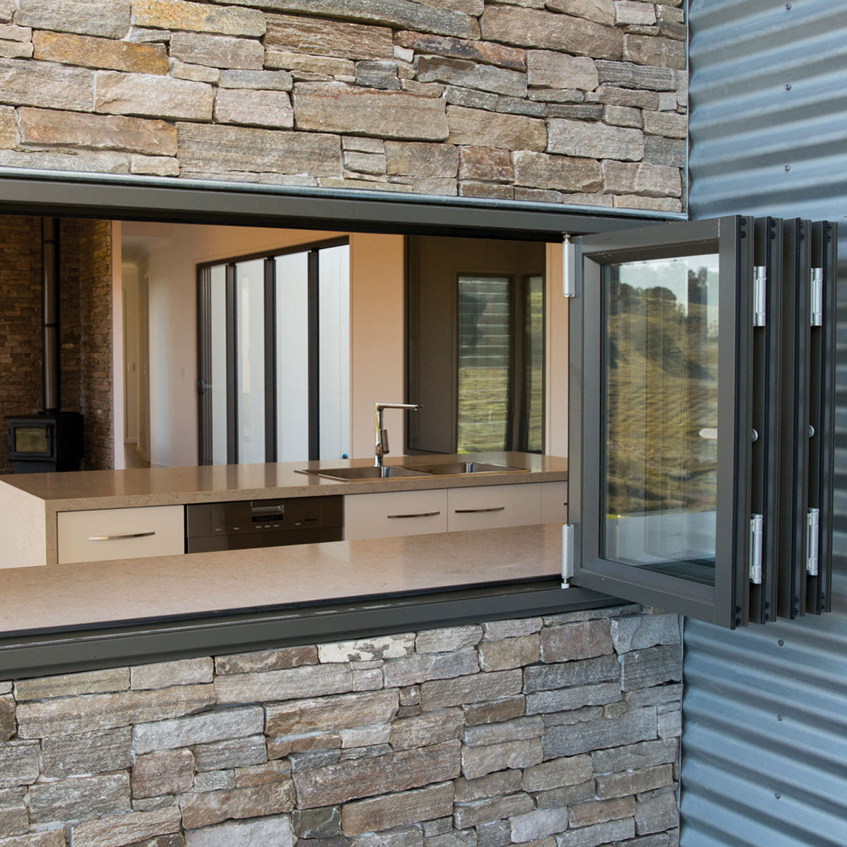 96x36 Aluminum Bifold Window – Energy Efficient | Bright Fold